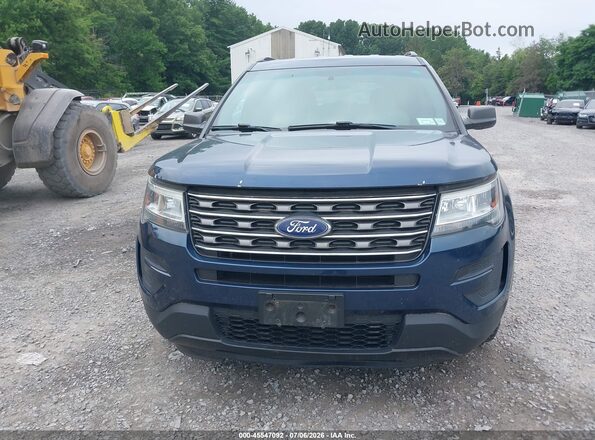 1FM5K8B88HGA01087 2017 FORD EXPLORER Blue Instrument cluster view