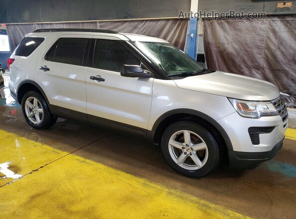 1FM5K8B88JGC29418 2018 FORD EXPLORER Silver Delantero derecho