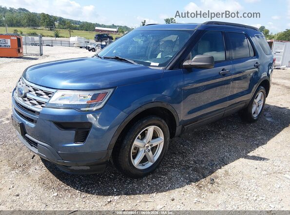 1FM5K8B88JGC45375 2018 FORD EXPLORER Blue Vista tres cuartos delantera izquierda
