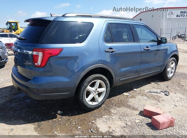 1FM5K8B88JGC45375 2018 FORD EXPLORER Blue Trasero derecho