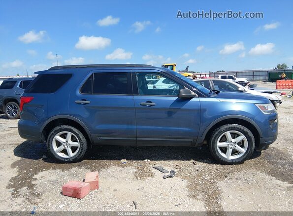 1FM5K8B88JGC45375 2018 FORD EXPLORER Blue Vista interior trasera