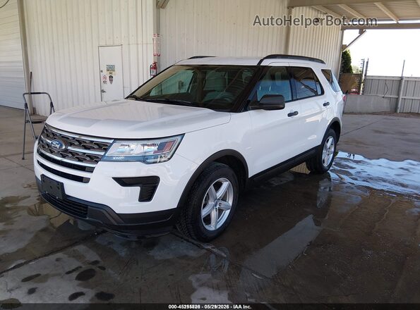 1FM5K8B88JGC45389 2018 FORD EXPLORER White Front left