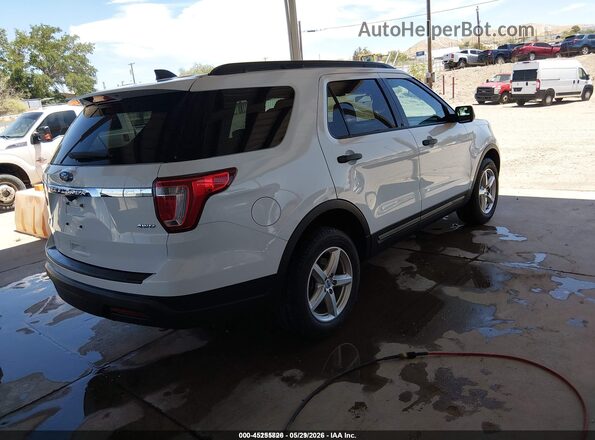 1FM5K8B88JGC45389 2018 FORD EXPLORER White Rear right