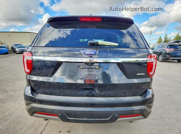 1FM5K8B88KGA32461 2019 FORD EXPLORER Black უკანა ხედი