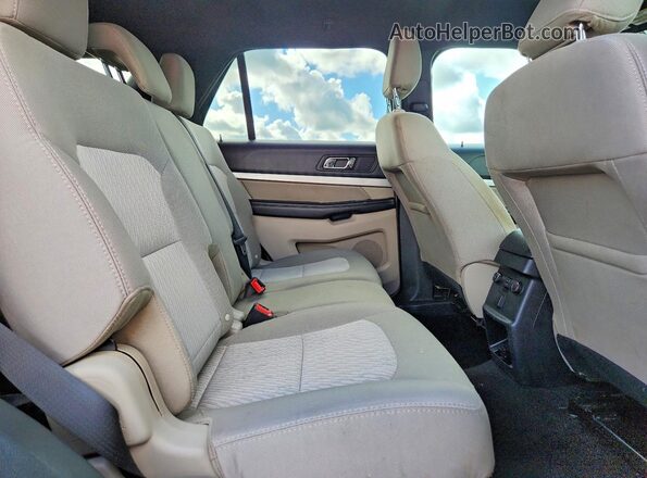 1FM5K8B88KGA32461 2019 FORD EXPLORER Black უკანა სავარძლების ხედი