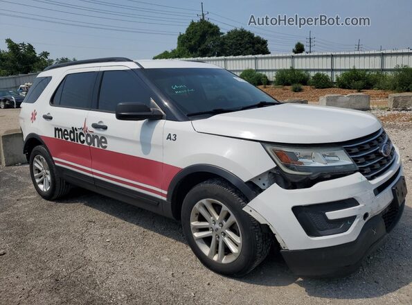 1FM5K8B89GGA51608 2016 FORD EXPLORER White Передня права чверть