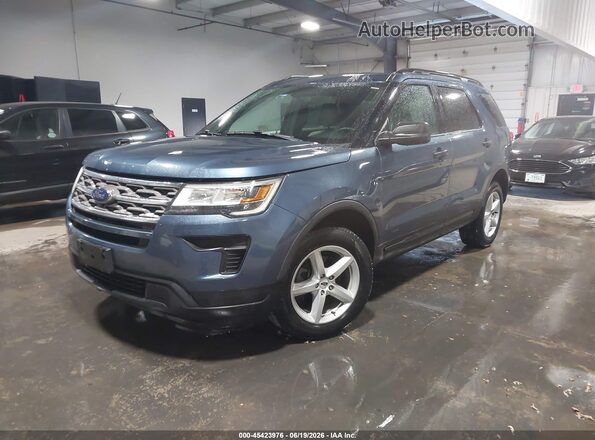 1FM5K8B89JGC45305 2018 FORD EXPLORER Синий Передняя левая четверть