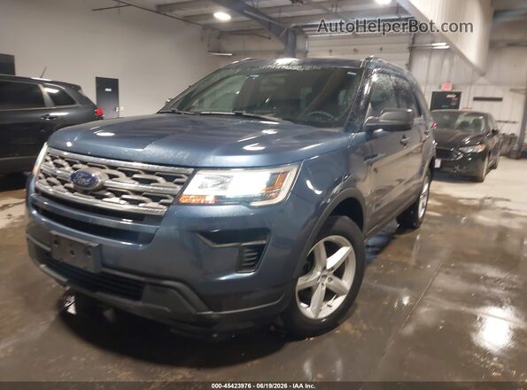1FM5K8B89JGC45305 2018 FORD EXPLORER Синий Вид спереди