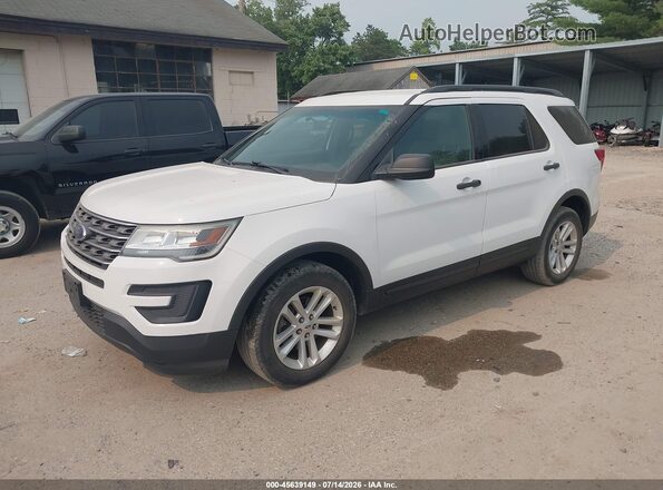 1FM5K8B8XGGA58373 2016 FORD EXPLORER White წინა მარცხენა ხედი სამი მეოთხედიდან