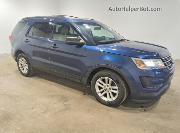 1FM5K8BH0GGC00665 2016 FORD EXPLORER Blue Delantero derecho