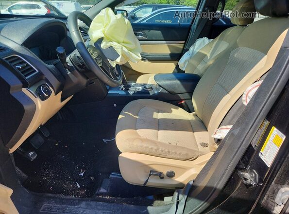 1FM5K8BH0HGE00690 2017 FORD EXPLORER Black Widok wnętrza z przodu
