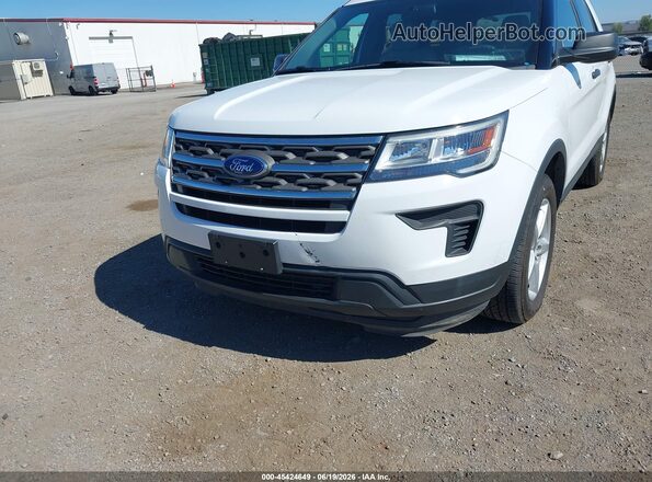 1FM5K8BH0JGC45564 2018 FORD EXPLORER White Դիմացի տեսք
