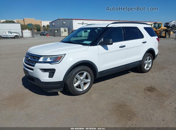 1FM5K8BH0JGC45564 2018 FORD EXPLORER White Առջևի ձախ երեք քառորդ տեսարան