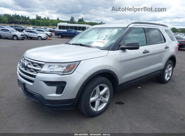 1FM5K8BH0JGC45581 2018 FORD EXPLORER Silver Առջևի ձախ երեք քառորդ տեսարան
