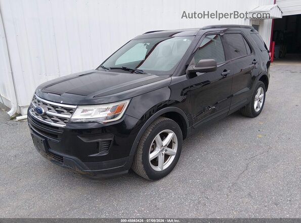 1FM5K8BH1JGC45315 2018 FORD EXPLORER Черный Передняя левая четверть