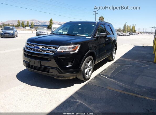 1FM5K8BH1JGC45590 2018 FORD EXPLORER Black წინა მარცხენა ხედი სამი მეოთხედიდან