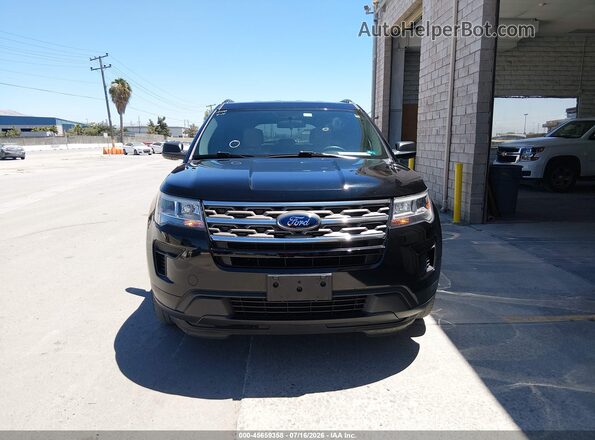 1FM5K8BH1JGC45590 2018 FORD EXPLORER Black უკანა სალონის ხედი