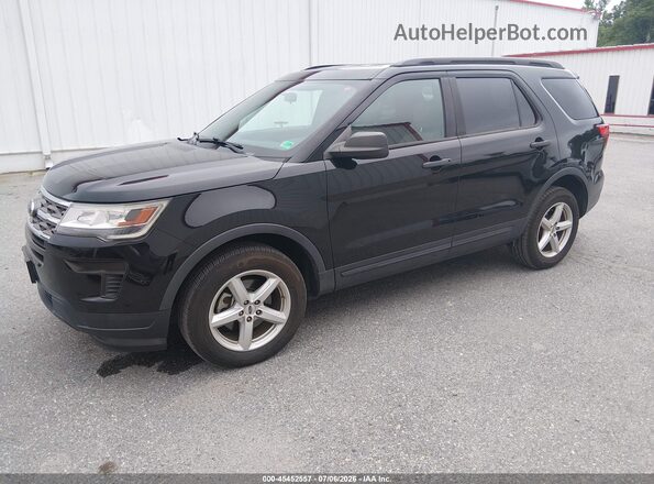 1FM5K8BH2JGC35361 2018 FORD EXPLORER Black წინა მარცხენა ხედი სამი მეოთხედიდან