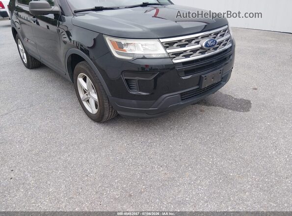 1FM5K8BH2JGC35361 2018 FORD EXPLORER Black წინა ხედი