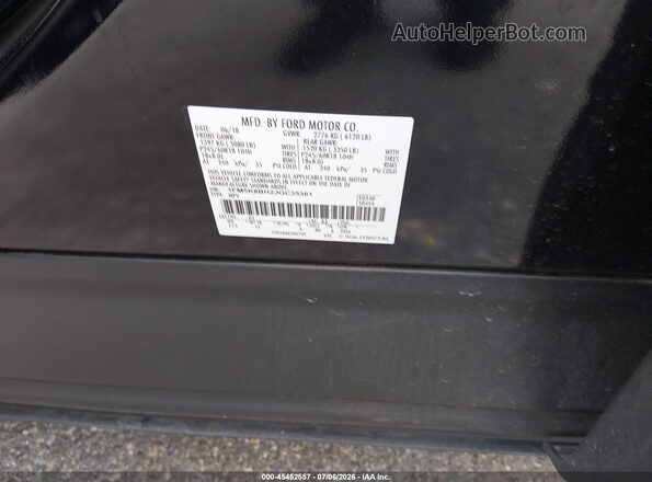 1FM5K8BH2JGC35361 2018 FORD EXPLORER Black ძრავის განყოფილების ხედი