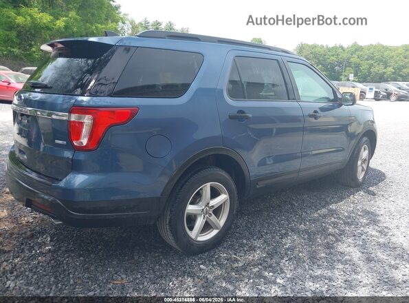 1FM5K8BH3JGC45252 2018 FORD EXPLORER Blue Tył prawy