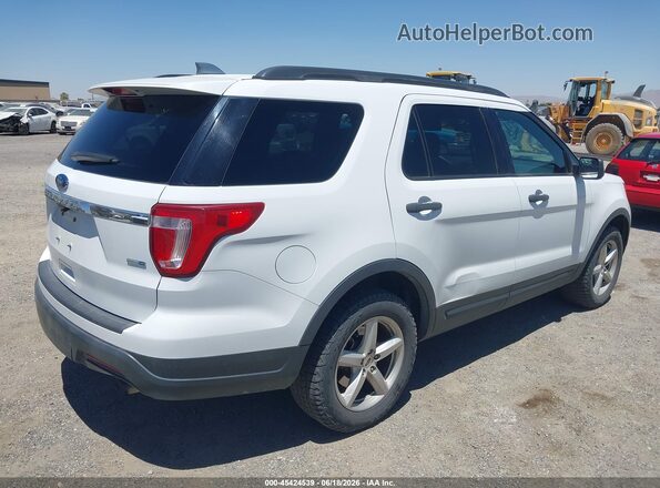 1FM5K8BH3JGC45574 2018 FORD EXPLORER White უკანა მარჯვენა