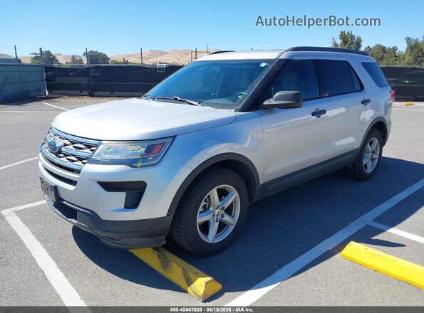 1FM5K8BH4KGA93614 2019 FORD EXPLORER Silver წინა მარცხენა ხედი სამი მეოთხედიდან