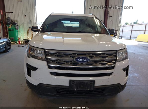 1FM5K8BH5JGC45236 2018 FORD EXPLORER White ხელსაწყოთა პანელის ხედი