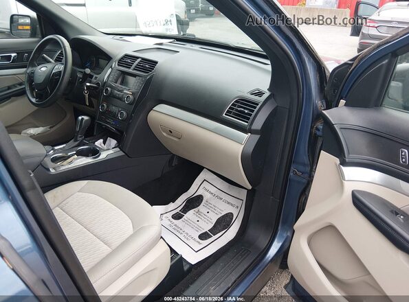 1FM5K8BH5JGC45317 2018 FORD EXPLORER Blue Вид салону спереду
