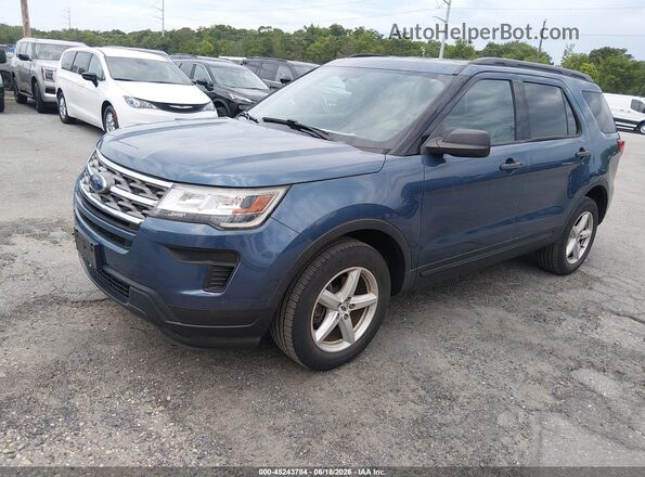 1FM5K8BH5JGC45317 2018 FORD EXPLORER Blue Передня ліва чверть