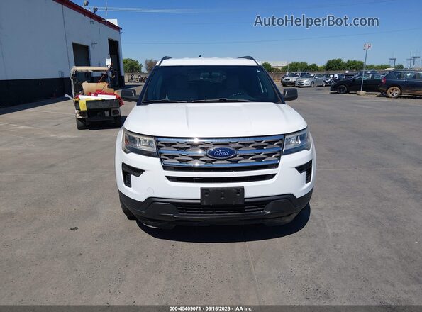 1FM5K8BH6JGC45214 2018 FORD EXPLORER White წინა ხედი