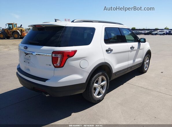 1FM5K8BH6JGC45214 2018 FORD EXPLORER White უკანა მარჯვენა