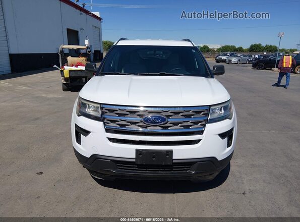 1FM5K8BH6JGC45214 2018 FORD EXPLORER White ხელსაწყოთა პანელის ხედი