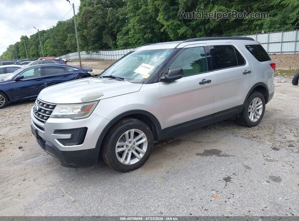1FM5K8BH7GGC63438 2016 FORD EXPLORER Silver Front left