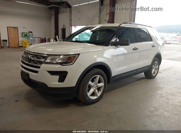 1FM5K8BHXJGC45233 2018 FORD EXPLORER White Vista tres cuartos delantera izquierda