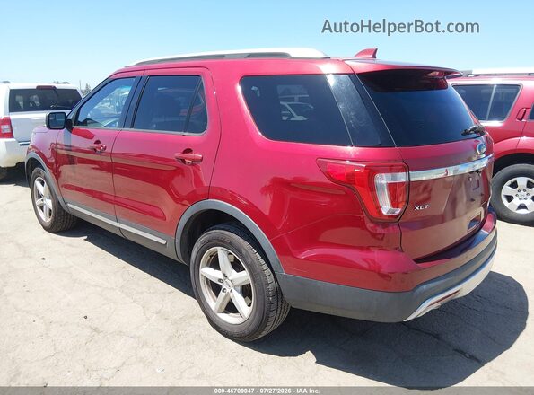 1FM5K8D80GGA38419 2016 FORD EXPLORER Red Rear left