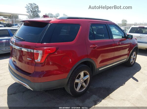 1FM5K8D80GGA38419 2016 FORD EXPLORER Red Rear right