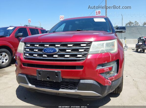 1FM5K8D80GGA38419 2016 FORD EXPLORER Red Front view