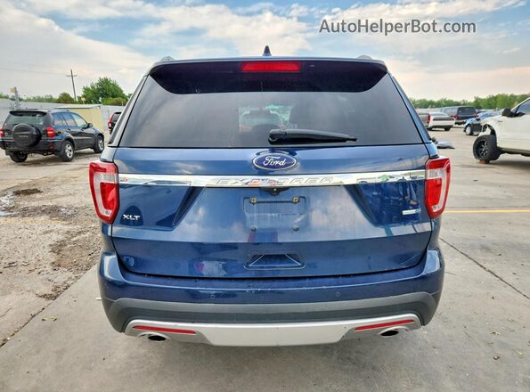 1FM5K8D80GGC86525 2016 FORD EXPLORER Blue Вид ззаду