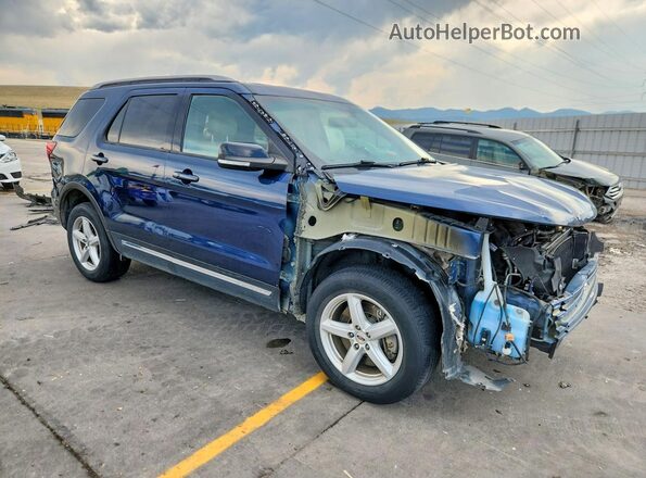 1FM5K8D80GGC86525 2016 FORD EXPLORER Blue Передня права чверть