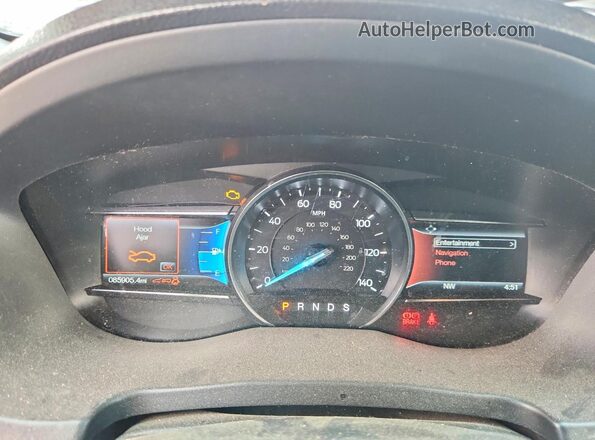 1FM5K8D80GGC86525 2016 FORD EXPLORER Blue Вид щитка приладів