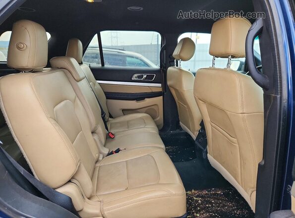 1FM5K8D80GGC86525 2016 FORD EXPLORER Blue Вид задньої частини салону