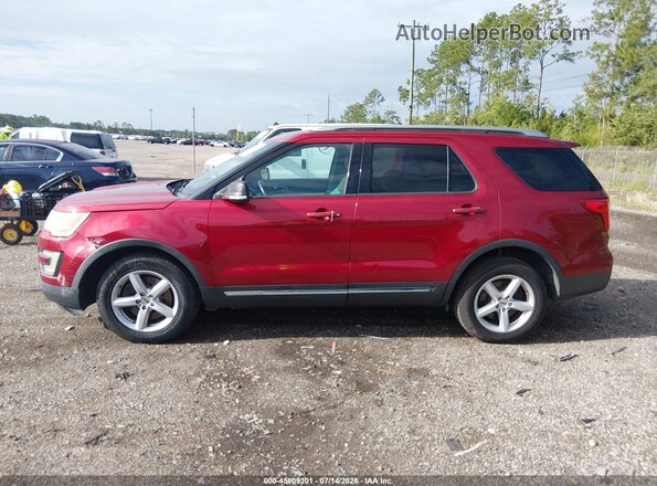 1FM5K8D80GGC98285 2016 FORD EXPLORER Red სალონის 360-გრადუსიანი ხედი