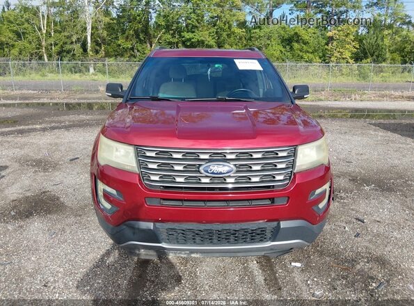 1FM5K8D80GGC98285 2016 FORD EXPLORER Red ხელსაწყოთა პანელის ხედი