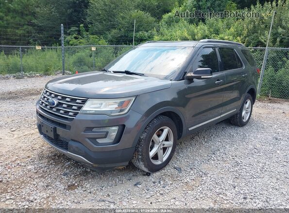 1FM5K8D80GGD06269 2016 FORD EXPLORER Gray Vista tres cuartos delantera izquierda
