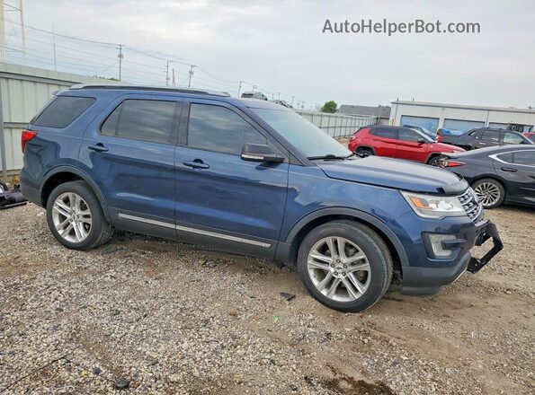 1FM5K8D80HGA26367 2017 FORD EXPLORER Blue Передня права чверть
