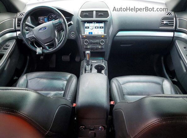 1FM5K8D80HGA26367 2017 FORD EXPLORER Blue Вид панелі приладів
