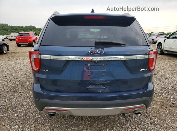 1FM5K8D80HGA26367 2017 FORD EXPLORER Blue Вид ззаду