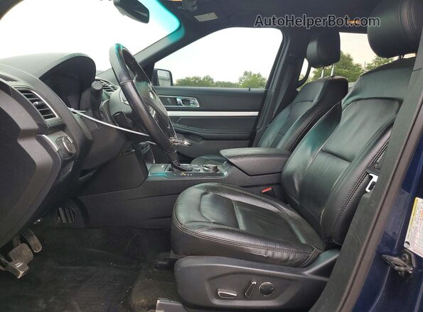 1FM5K8D80HGA26367 2017 FORD EXPLORER Blue Вид салону спереду