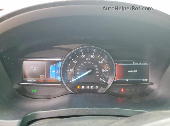 1FM5K8D80HGA26367 2017 FORD EXPLORER Blue Вид щитка приладів
